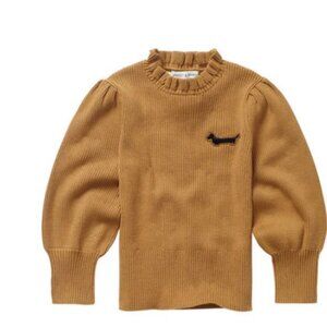 NWT Sproet and Sprout  Mustard/Tan Ruffled Turtleneck